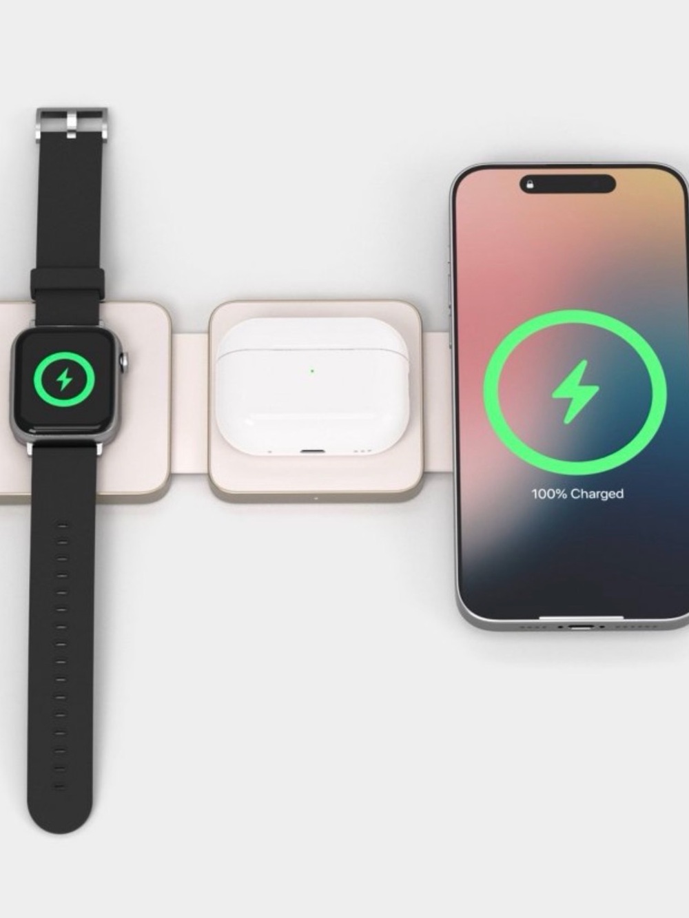 heyday 3-in-1 Wireless Charging Pad — StoneWhite *New*